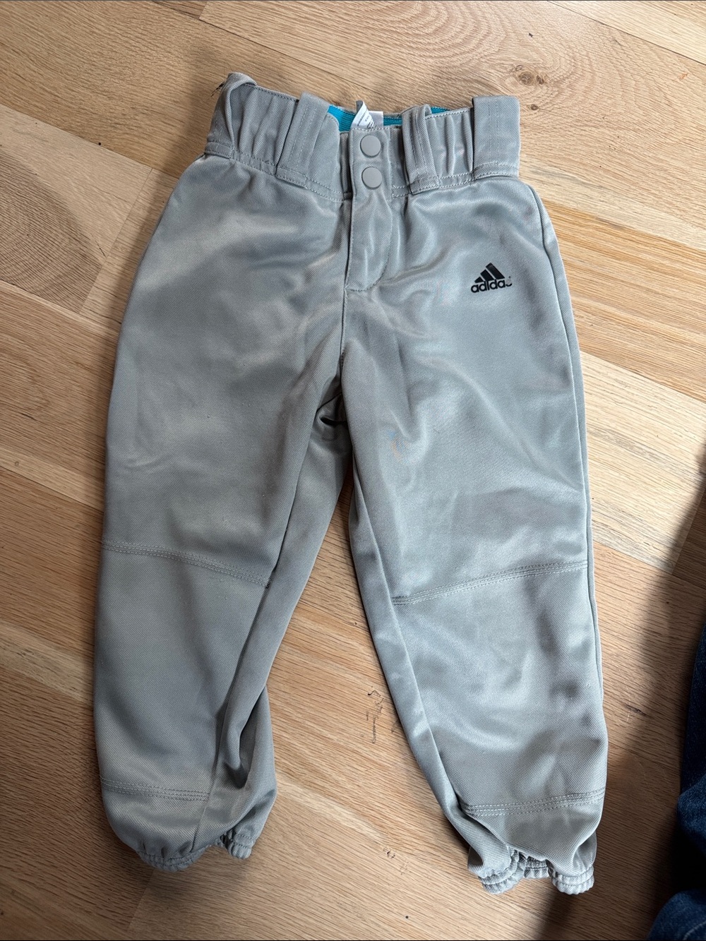 adidas Light Gray Kids Joggers with Elastic Cuffs